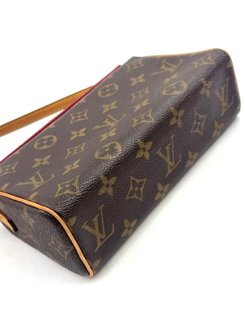 Louis Vuitton Recital Monogram Leather Brown Handbag Gold